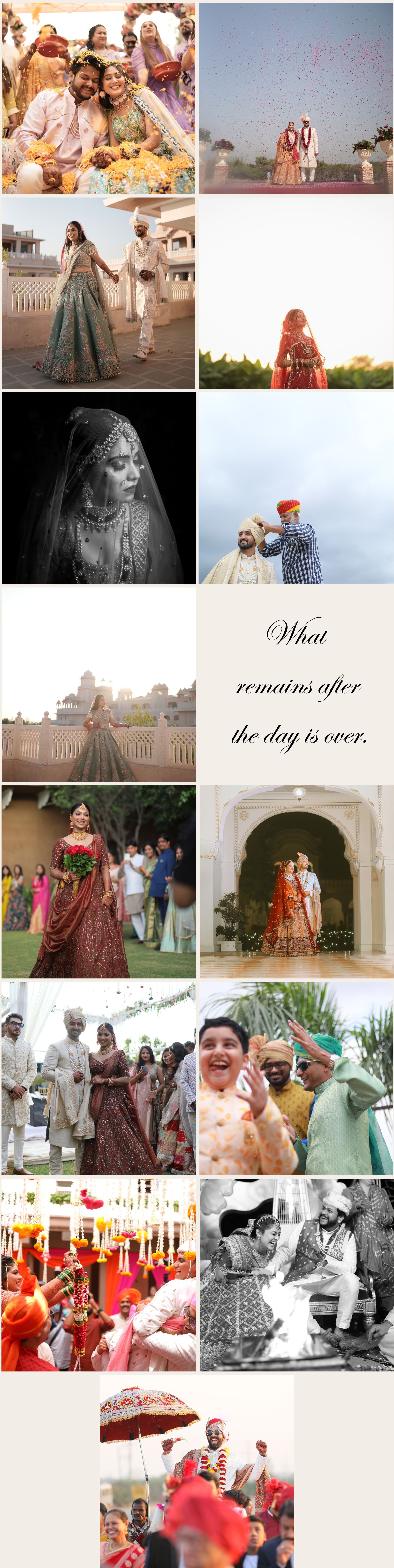 What remains after the day is over — Iconic Wedding Images Collage