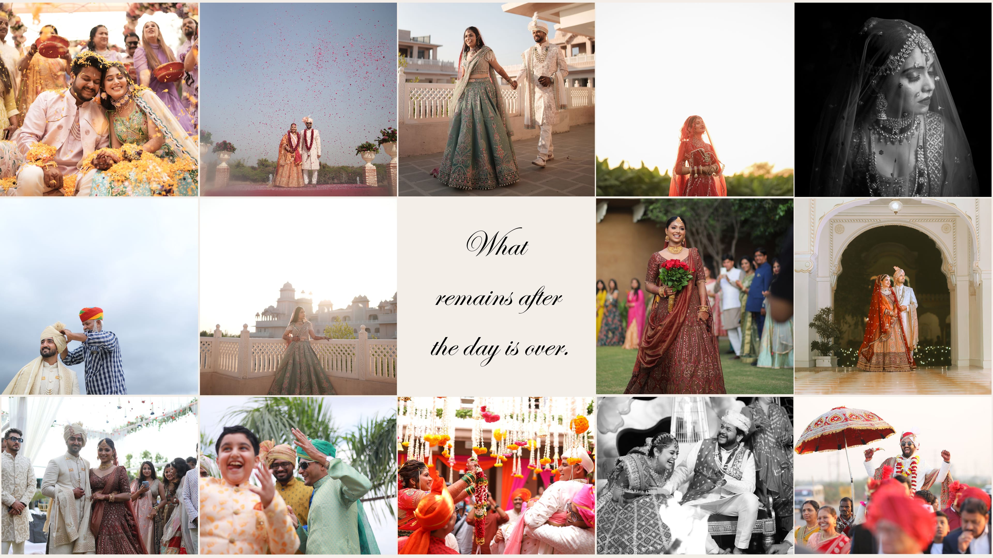 What remains after the day is over — Iconic Wedding Images Collage
