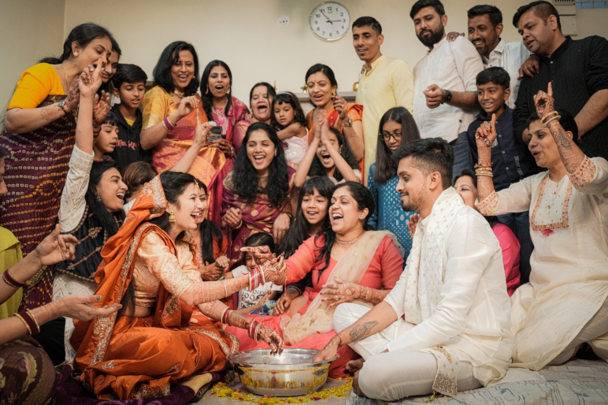 Laughter, family joy, and rituals observed